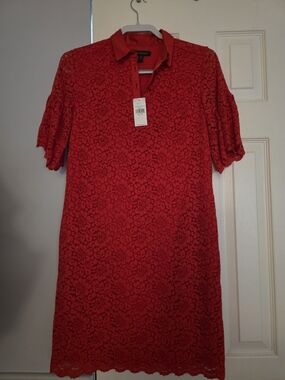 Banana Republic Red Lace Dress
